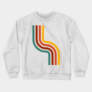 Retro Colorful Curvy Line Crewneck Sweatshirt